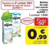 Oferta de Bebida de soja con azúcar o ligera ALPRO por 1,99€ en Carrefour