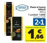 Oferta de Pasta al huevo GALLO por 1,66€ en Carrefour