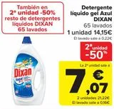 Oferta de Detergente líquido gel Azul DIXAN  por 14,15€ en Carrefour