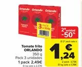 Oferta de Tomate frito ORLANDO por 2,49€ en Carrefour