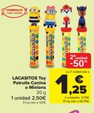 Oferta de LACASITOS Toy Patrulla Canina o Minions por 2,5€ en Carrefour