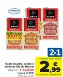 Oferta de Caldo de pollo, cocido o verduras GALLO Natural por 2,99€ en Carrefour