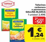 Oferta de Tallarines carbonara o parmesana GALLINA BLANCA por 2,49€ en Carrefour
