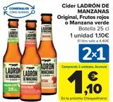Oferta de Cider LADRÓN DE MANZANAS Original, Frutos rojos o Manzana verde por 1,1€ en Carrefour