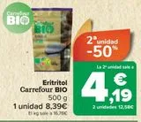 Oferta de Eritritol Carrefour BIO por 8,39€ en Carrefour
