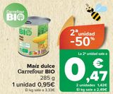 Oferta de Maíz dulce Carrefour BIO por 0,95€ en Carrefour