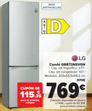 Oferta de LG Combi GBB72NSVGN  por 769€ en Carrefour
