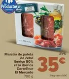 Oferta de Maletín de paleta de cebo  ibérico 50% raza ibérica Carrefour El Mercado por 35€ en Carrefour