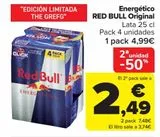 Oferta de Energético RED BULL Original por 4,99€ en Carrefour