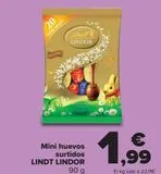 Oferta de Mini huevos surtidos LINDT LINDOR  por 1,99€ en Carrefour