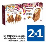 Oferta de En TODOS los packs de helados bombón HÄAGEN DAZS en Carrefour