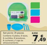Oferta de Set picnic 31 piezas  por 7,49€ en Carrefour