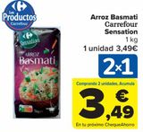 Oferta de Arroz Basmati Carrefour Sensation por 3,49€ en Carrefour