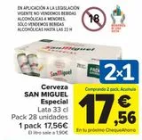 Oferta de Cerveza SAN MIGUEL Especial por 17,56€ en Carrefour
