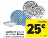 Oferta de Vajilla Carrefour Home  por 25€ en Carrefour