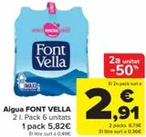 Oferta de Agua FONT VELLA  por 5,82€ en Carrefour