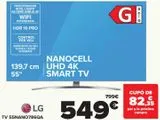 Oferta de LG TV 55NANO786QA  por 549€ en Carrefour