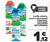 Oferta de Leche entera, semi o desnatada CENTRAL LECHERA ASTURIANA por 1,12€ en Carrefour