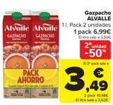 Oferta de Gazpacho ALVALLE por 6,99€ en Carrefour