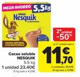 Oferta de Cacao soluble NESQUIK por 23,4€ en Carrefour