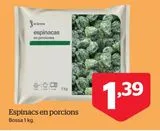 Oferta de Espinacas por 1,39€ en La Sirena