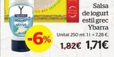 Oferta de Salsa de yogurt Ybarra por 1,71€ en La Sirena