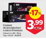 Oferta de Coulant de chocolate Premium por 3,99€ en La Sirena