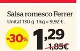 Oferta de Salsa romesco Ferrer por 1,29€ en La Sirena