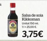 Oferta de Salsa de soja Kikkoman por 3,75€ en La Sirena