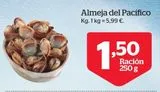 Oferta de Almejas por 1,5€ en La Sirena