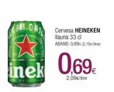 Oferta de Cerveza Heineken por 0,69€ en Condis