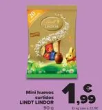 Oferta de Mini huevos surtidos LINDT LINDOR  por 1,99€ en Carrefour