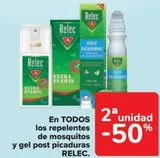 Oferta de En TODOS los repelentes de mosquitos y gel post picaduras RELEC en Carrefour