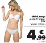 Oferta de Bikini, tanga o shorty mujer TEX  por 4,99€ en Carrefour