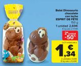 Oferta de Bebé Dinosaurio chocoalte con leche ESPRIT DE FÊTE por 2,69€ en Carrefour