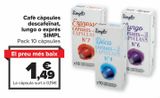 Oferta de Café cápsulas descafeinado, lungo o expresso SIMPL por 1,49€ en Carrefour