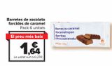 Oferta de Barritas de chocolate con galleta y caramelo por 1,64€ en Carrefour