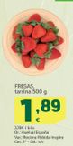 Oferta de FRESAS, tarrina 500 g por 1,89€ en HiperDino