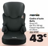 Oferta de Nania Silla auto Befix  por 43€ en Carrefour