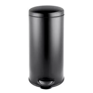 Oferta de Cubo basura cocina pedal negro kihn round 30l por 34,95€ en Brico Depôt