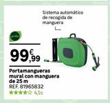 Oferta de Geolia  99,99  Portamangueras mural con manguera de 25 m  REF. 81965832  4,1/5  Sistema automático de recogida de manguera  en Leroy Merlin
