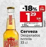 Oferta de Cerveza Desperados por 1,59€ en Dia Market