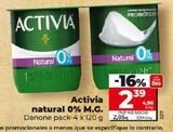 Oferta de Activia natural Danone por 2,85€ en Dia Market