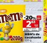Oferta de Cacahuetes con chocolate M&M's por 3,29€ en Dia Market