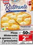 Oferta de PIZZA RISTORANTE 4 QUESOS / PROSCIUTTO por 4,65€ en Maxi Dia
