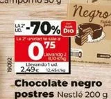 Oferta de CHOCOLATE NEGRO POSTRES por 2,49€ en Maxi Dia