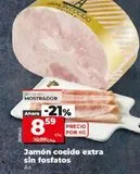 Oferta de Jamón cocido extra sin fosfato por 8,59€ en La Plaza de DIA