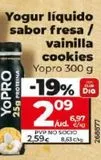Oferta de Yogur líquido sabor fresa / vainilla cookies por 2,09€ en La Plaza de DIA