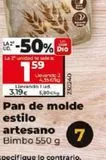 Oferta de Pan de molde Bimbo por 3,19€ en La Plaza de DIA