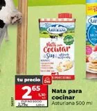 Oferta de Nata para cocinar Central Lechera Asturiana por 2,65€ en La Plaza de DIA